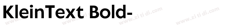 KleinText Bold字体转换